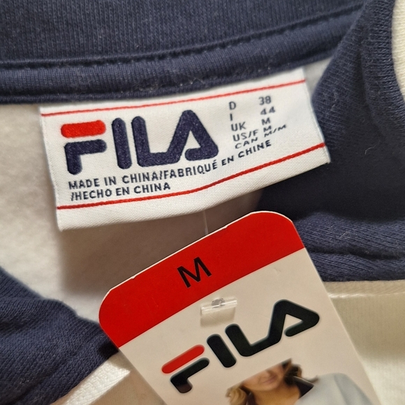 Fila White Quarter-Zip Sweatshirt - Picture 3 of 3